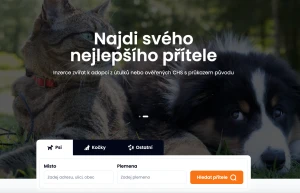 Inzerce zvířat hlavní stránka na Hledaczvirat.cz