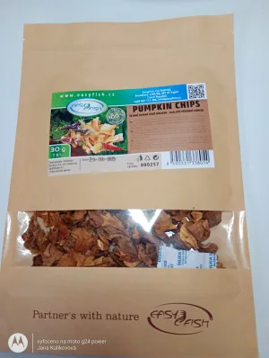 Sušená dýně - v atlasu tato krmiva nejsou, ale protože jsem byla informovaná, že se vlastně jedná o reklamní nesmysl, nebudu je tam ani doplňovat